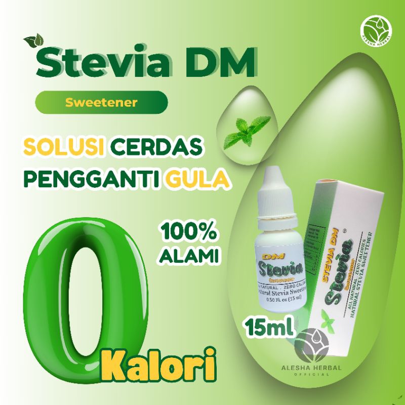 

Gula Cair Pemanis Alami Rendah Kalori Stevia DM 15ml Stevia Tetes