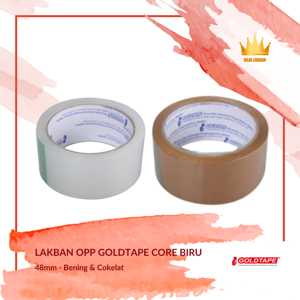 

Lakban Plakban Nachi BOPP OPP National Core Biru - 48 mm x 80 Yard -Bening & Cokelat - ROLL