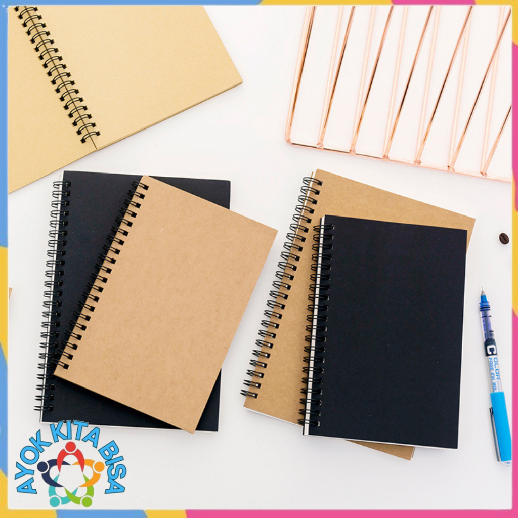 

AKB Buku Tulis Catatan Notebook Jurnal isi 50 Lembar Cover Transparan Blank Spiral Notebook Transparant