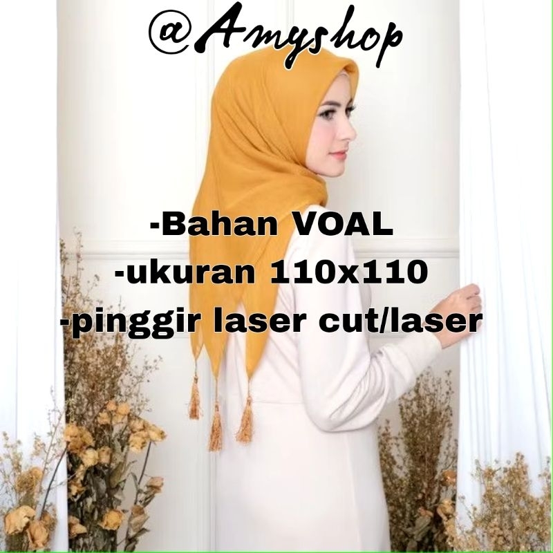 HIJAB SEGI EMPAT POLOS TASEL//HIJAB SEGI EMPAT TASEL//HIJAB SEGI EMPAT POLOS//AMYSHOP