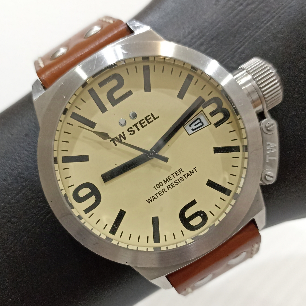 TW Steel Canteen TW1 Quartz Watch Jam Tangan Panerai Pria Murah Homage Original