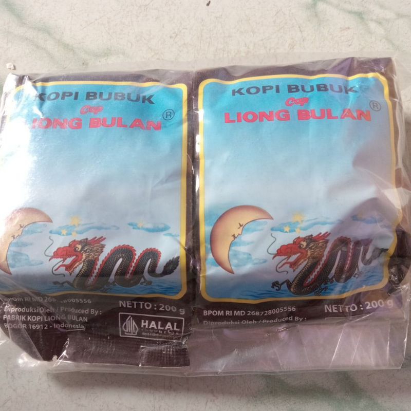

kopi bubuk cap liong bulan 200 gr (1pak isi 2 bungkus)