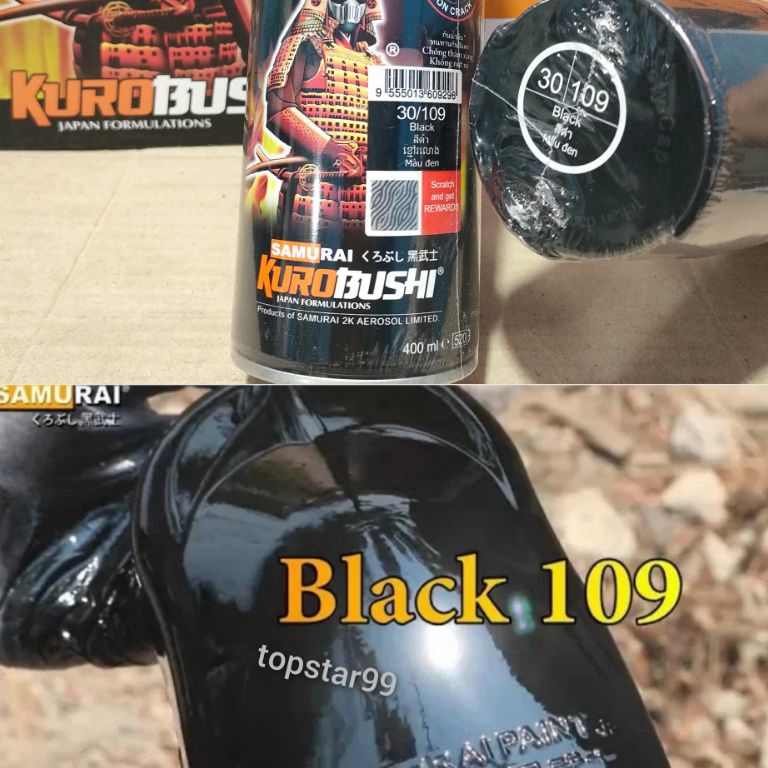 SPECIALPRICE Pilok Pilox Samurai Black 19 Hitam Glossy Mengkilap 4ml Semprot Samurai Kurobushi