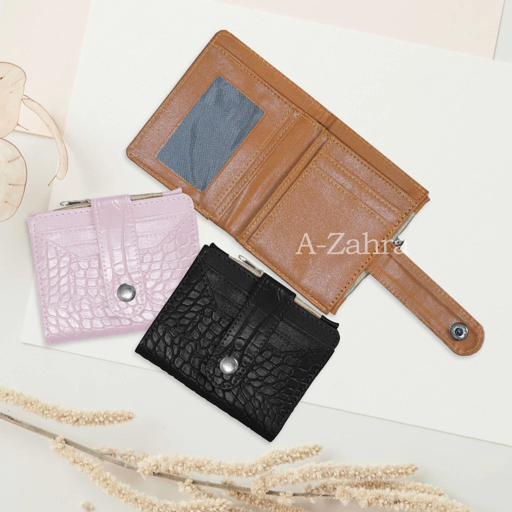 AMORA FASHIONMU 027 DOMPET GENIE CROCO KANCING / DOMPET MINI KARTU / DOMPET CROCO LIPAT MINI / GEMPI