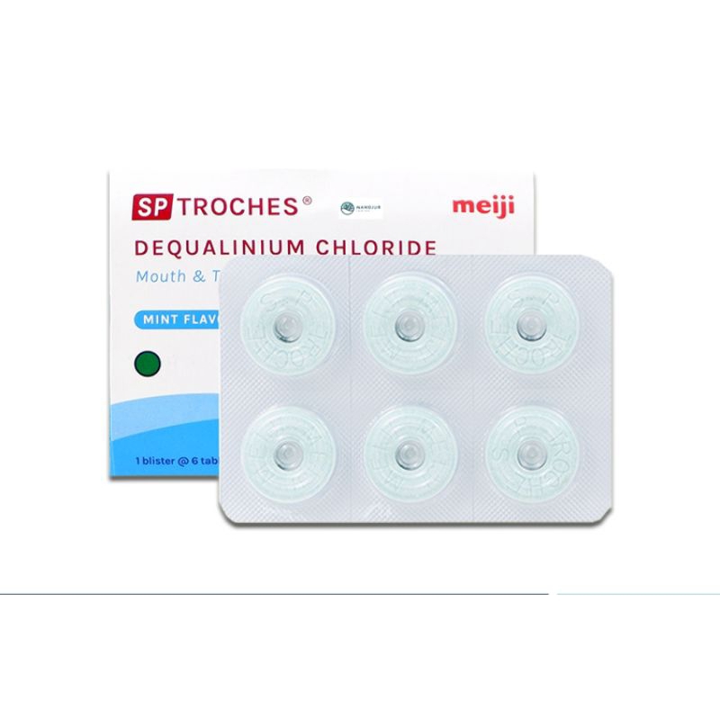 

SP Troches / Sp troces / troces mint / 6 tablet/ Radang Tenggorokan / Permen Pelega Tenggorokan /Permen Sakit Tenggorokan