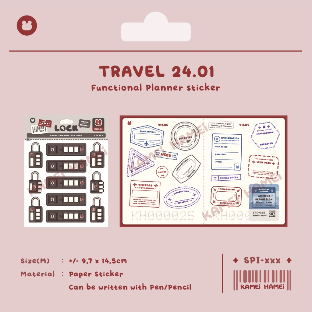 

Kamei Hamei Travel Functional Deco Planner Sticker