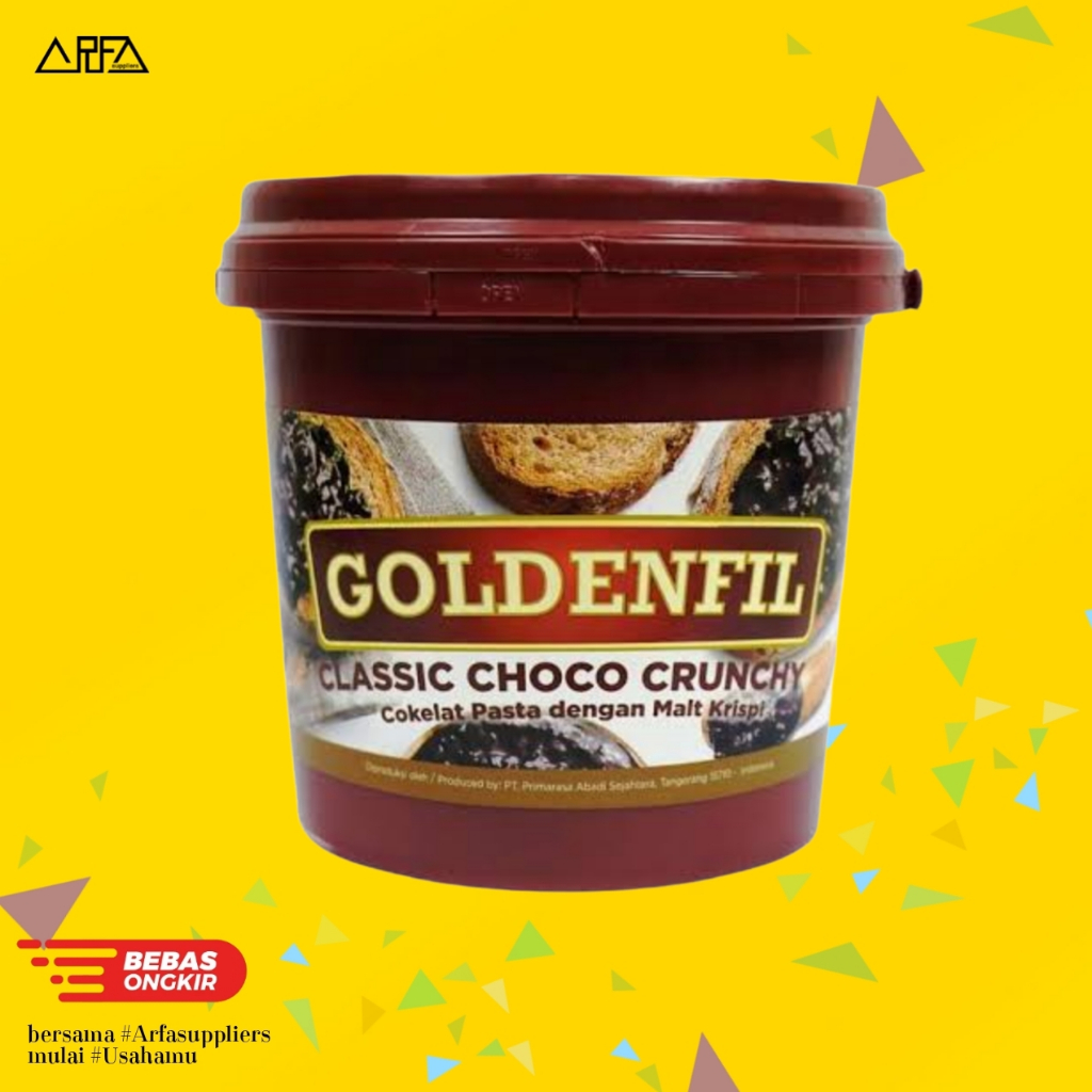 

Goldenfil Dark Classic Choco Crunchy Selai 1kg