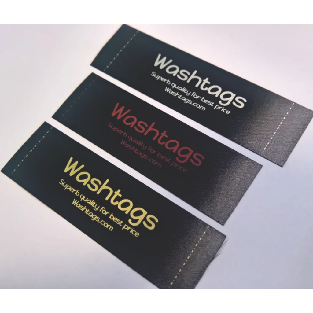 100 pcs/label satin hitam/label premium/label hijab/label gamis/label pakaian/label nama/