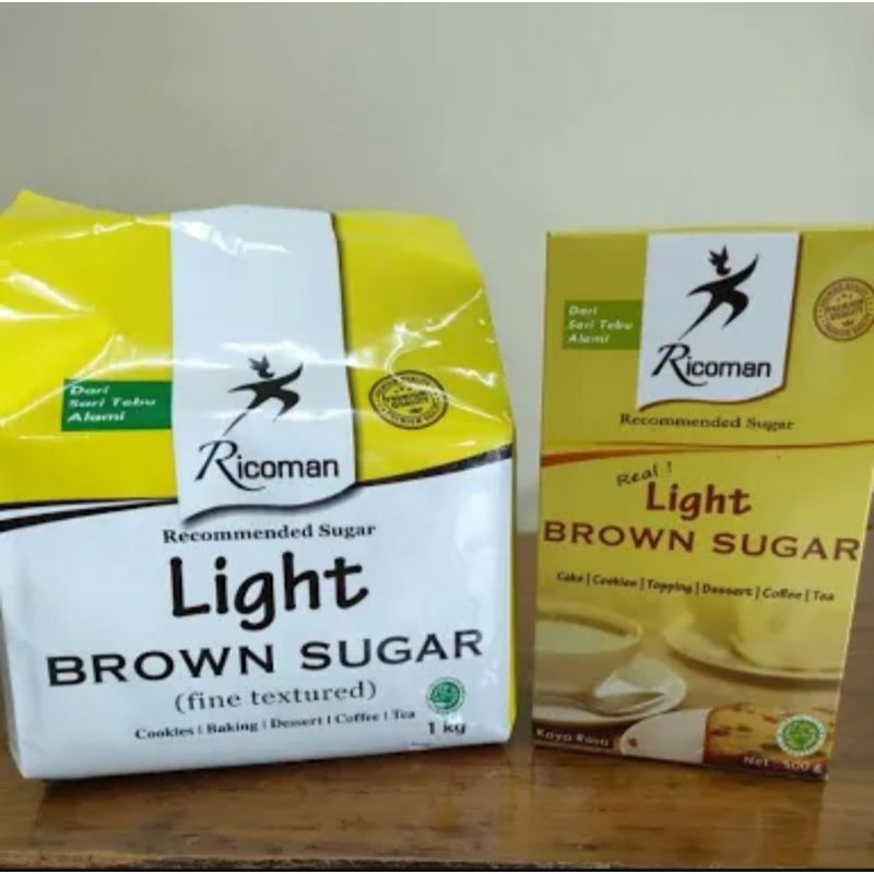

gula ricoman light brown sugar 1 kg