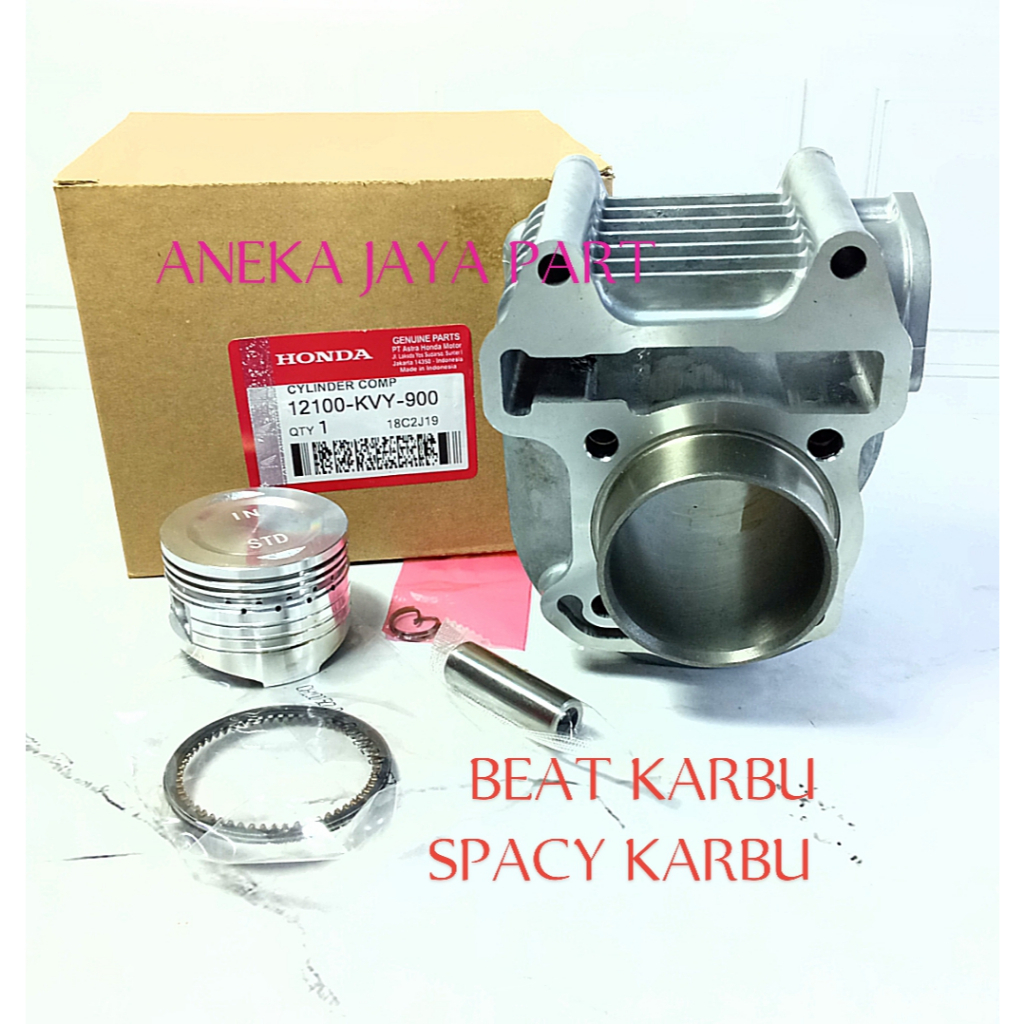 Blok Seher Cilinder BEAT KARBU SPACY KARBU BLOK SET + PISTON + RING BEAT KARBU KVY