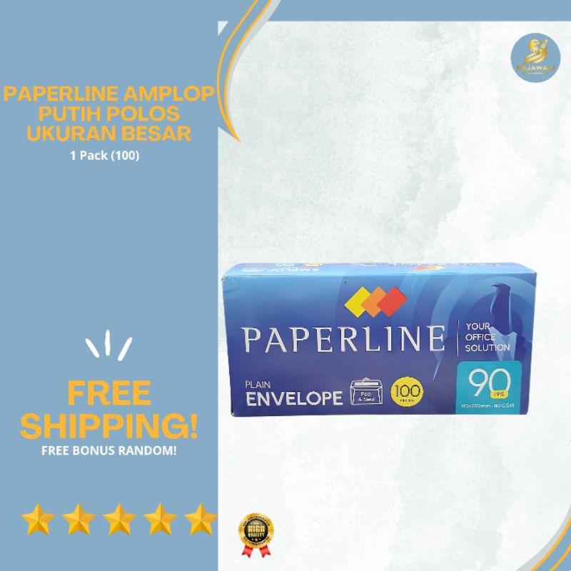 

Amplop Putih Polos Paperline | Ukuran Besar 90pps | 1 Pack (100)