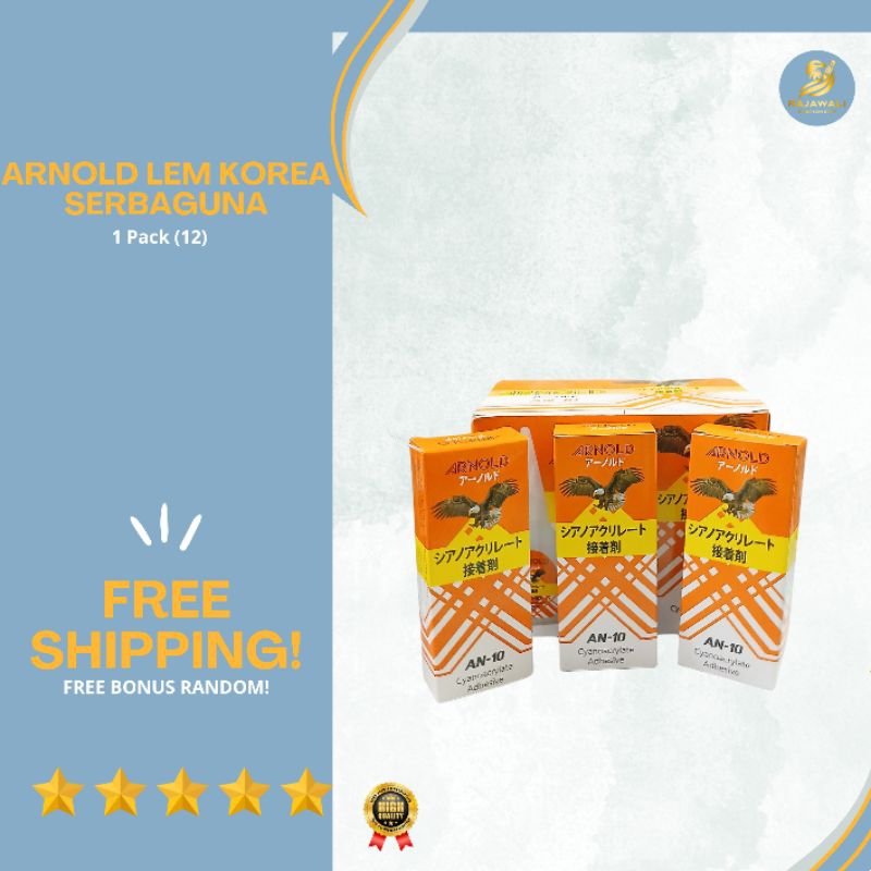 

Lem Korea Serbaguna Merk Arnold | 1 Pack (12) | Eceran 3 Pcs, 5 Pcs & 1 Pack
