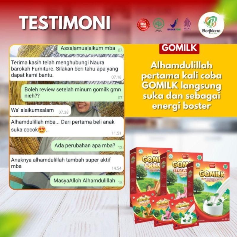 

GOMILK Susu kambing etawa plus herbal 200gram - sebagai energi booster bagi siapa saja - Distributor Resmi Surabaya