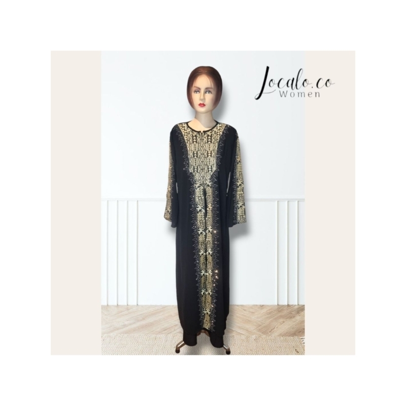 Gamis Abaya Turkey Bordir/Abaya Hitam terbaru/Abaya Turkey