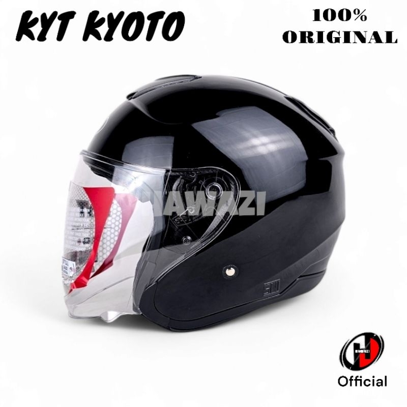 Kyt Kyoto Solid Hitam Glossy | Kyt Kyoto Original