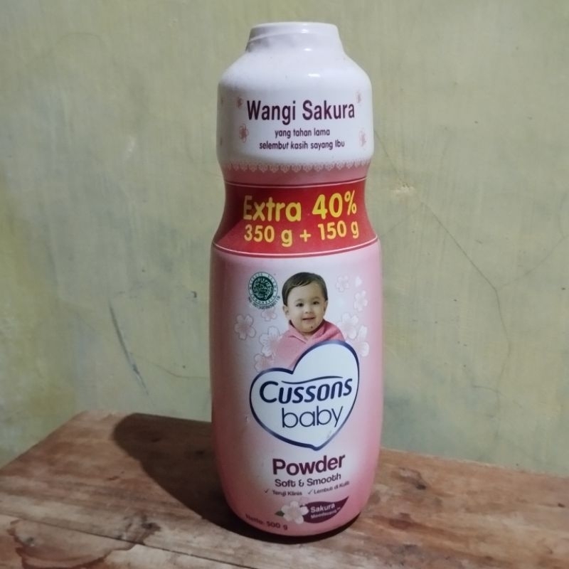 Cussons Baby Powder Soft & Smooth | Bedak Tabur Bayi 500 gram (350 gram + ekstra 150 gram) | Kado ba