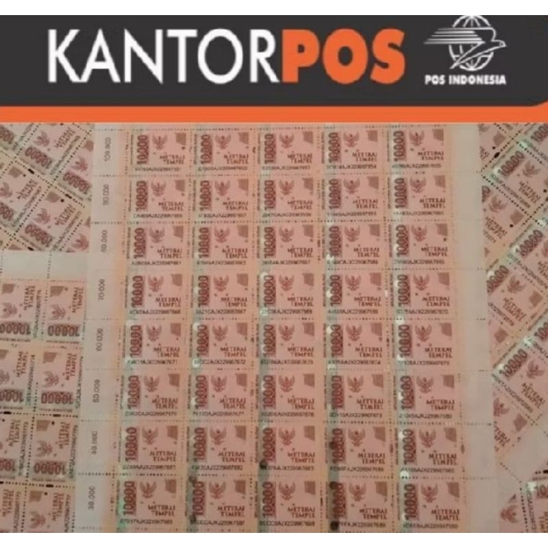 

Materai 10000 Asli (10 pcs.) l Materai kantor pos l Materai Original