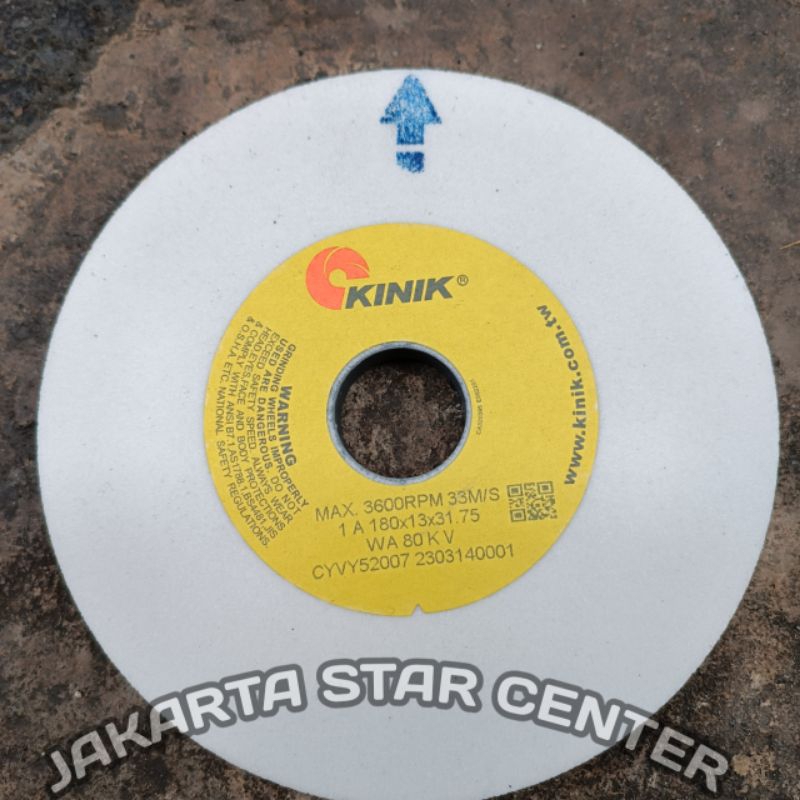 Grinding Wheel KINIK Batu Gurinda Duduk 7 inch 180 × 13 × 31.75 Mata Gerinda batu gerinda duduk kini