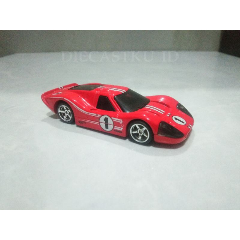 Hot Wheels 67 Ford GT40 MK IV Merah Loose Ban Karet