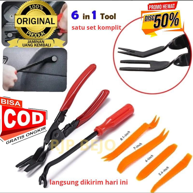 Tang pembuka refektor mika lampu mobil dan motor satu set 6 pcs