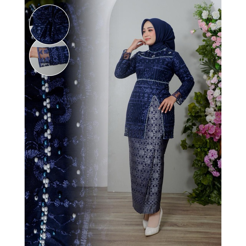 Setelan Kebaya Tunik Payet Amora Kebaya Setelan Rok Songket