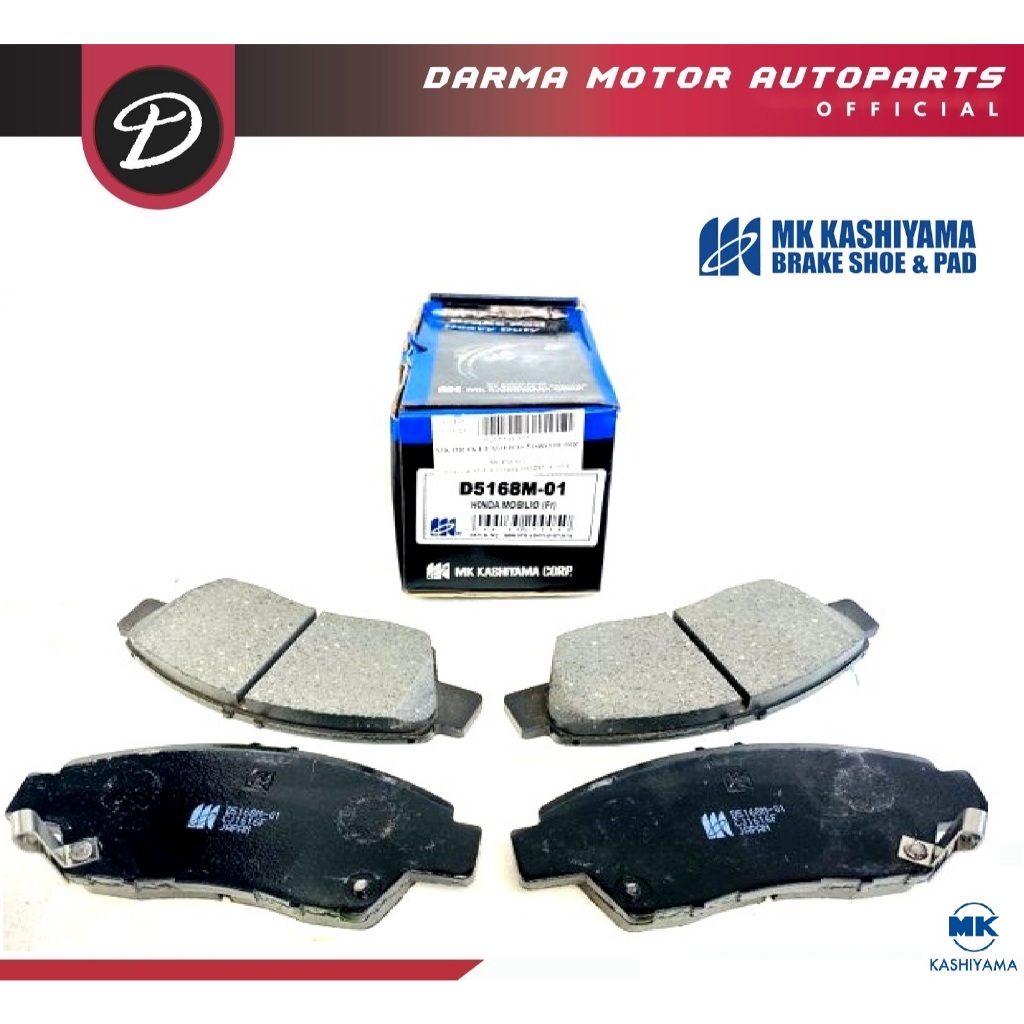 MK Kashiyama Front Brake Pad Kampas Rem Depan Disc HONDA MOBILIO Tahun 2013 Sampai 2020 Generasi 1 M