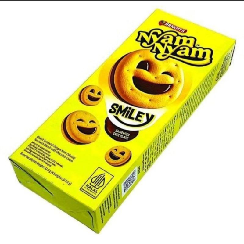 

Nyam Nyam Smiley Biskuit Sandwich Chocolate 45 g