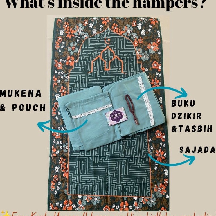 Model Trending  Free Kartu Ucapan MUKENA TRAVELLING  SAJADAH SOUVENIR HAMPERS LEBARAN RAMADHAN UMROH