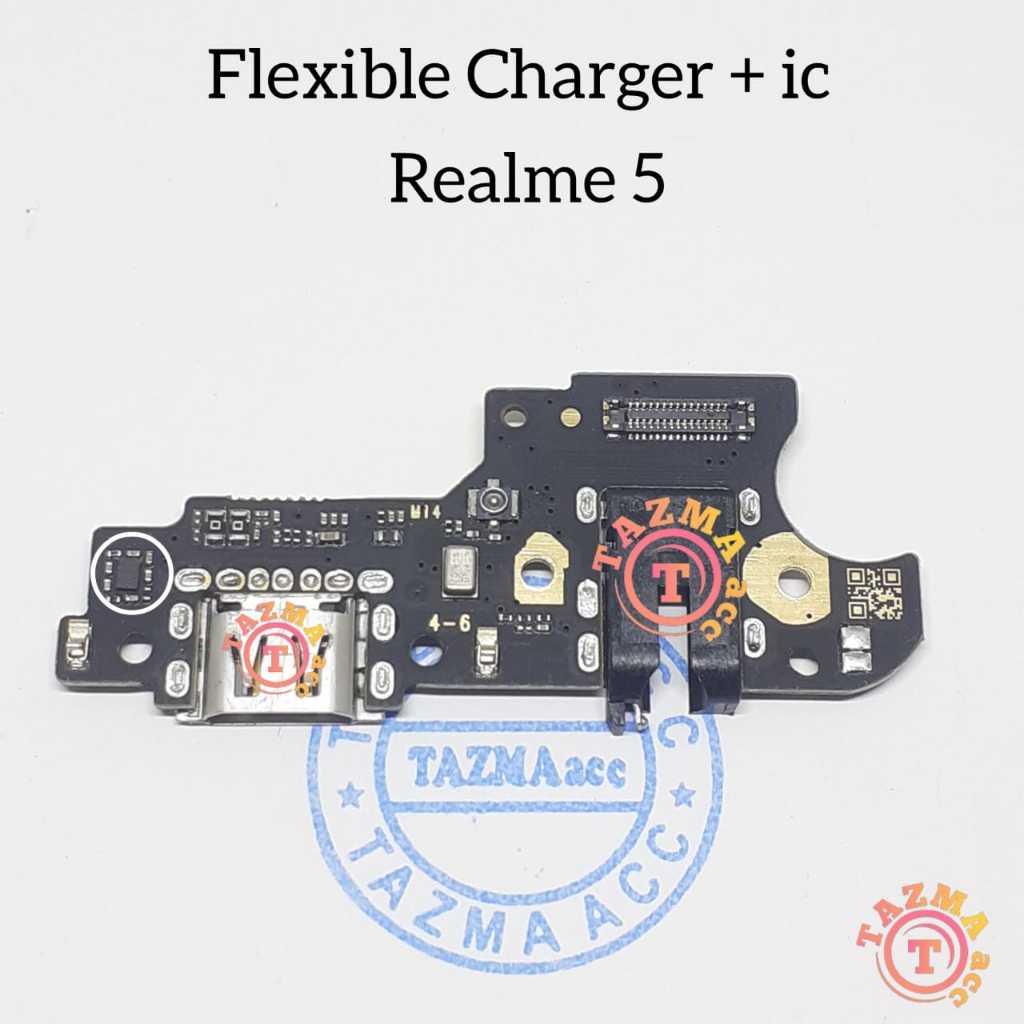 Realme 5 Ori Flexible Charger + ic Flexibel Konektor Cas Charger REALME 5
