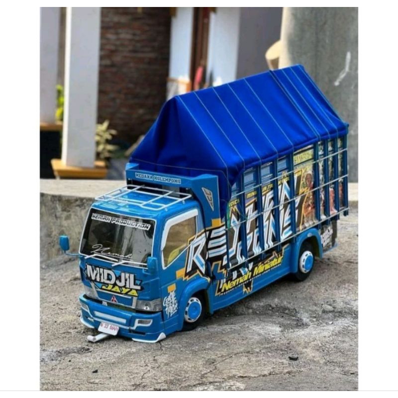 MINIATUR TRUK OLENG MINIATUR TRUK LAMPU TERPAL TRUK OLENG ABl