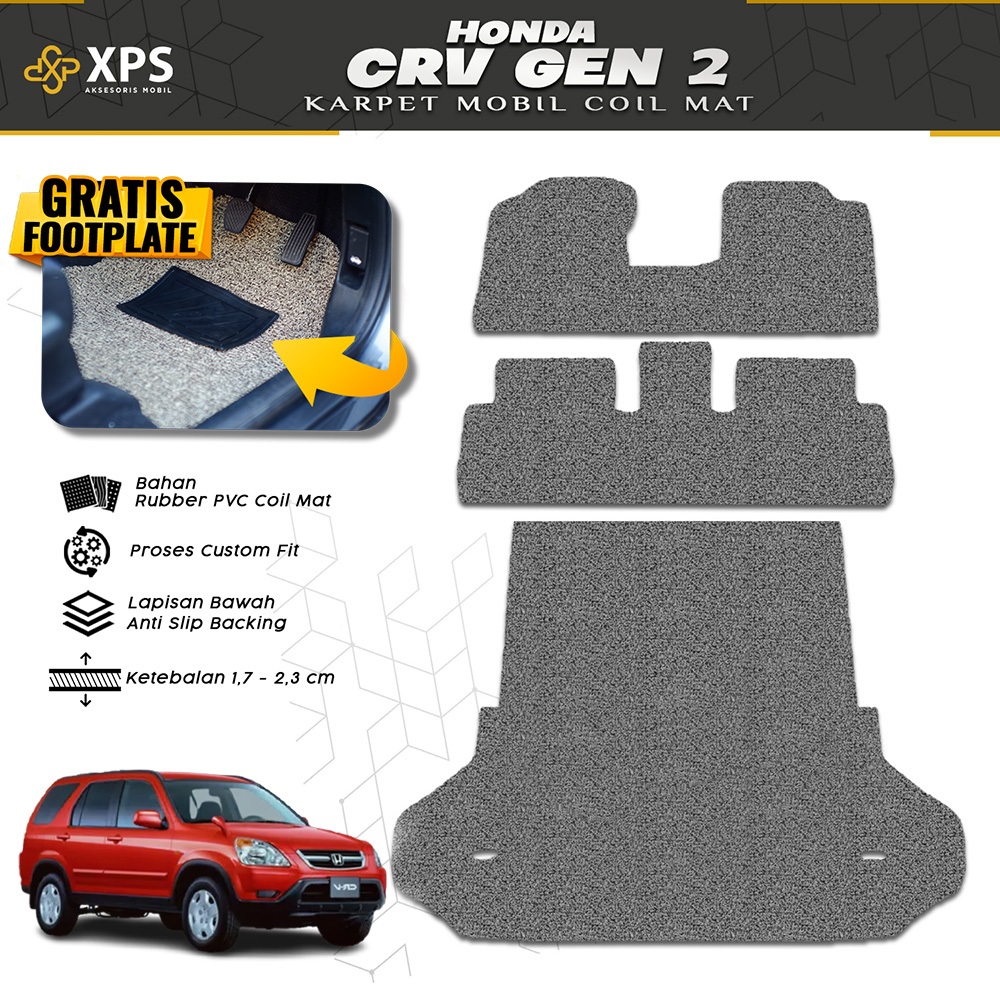 Karpet Mobil Mie Honda Crv Gen 2 2001 2002 2003 2004 2005  2006 Full Set