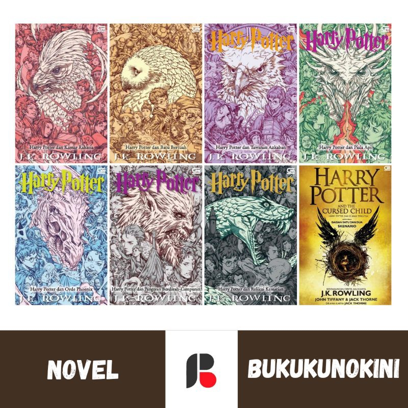 (Original, Segel) Novel Harry Potter 1 2 3 4 5 6 7: The Sorcerers Stone, The Chamber of Secrets, The
