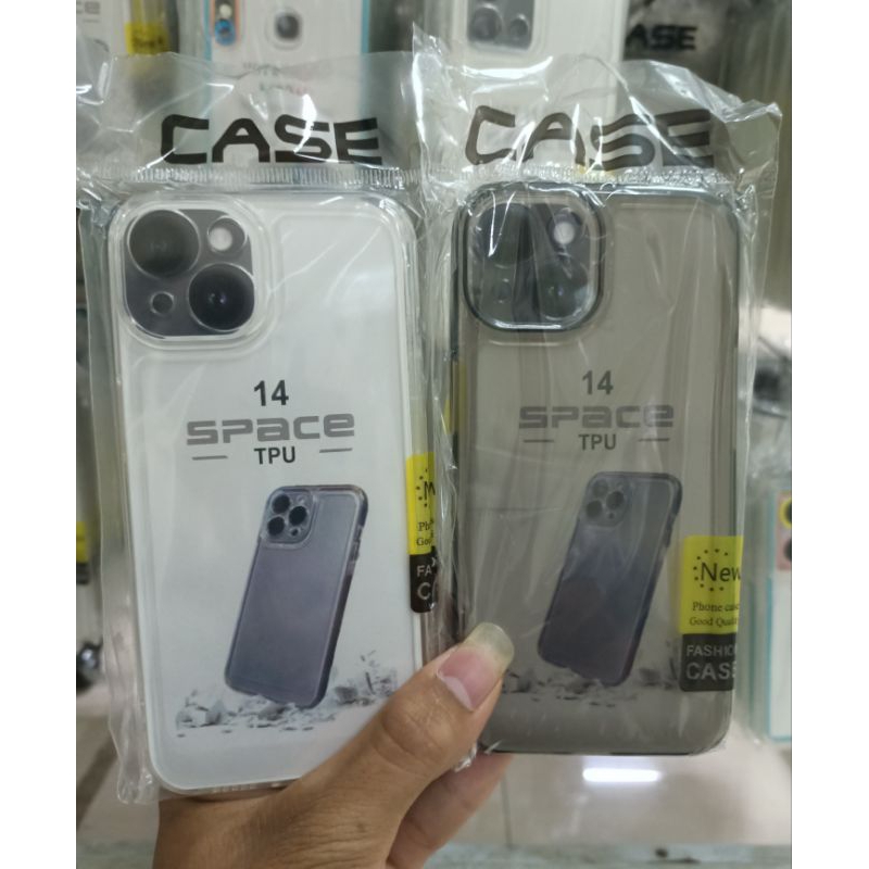 Softcase Clear Original Space Tpu iPhone 14 Case Casing Clear Space transparan protec pro pelindung 