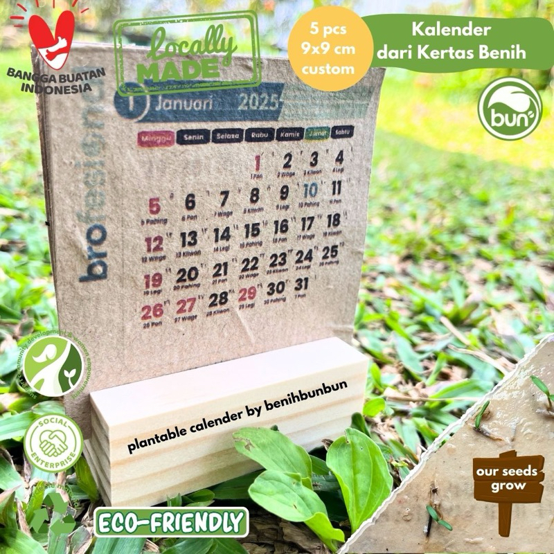 

Kalender dudukan CUSTOM 5 pcs bisa ditanam setelah tidak terpakai