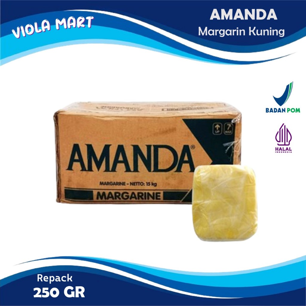 

MARGARIN AMANDA 250gr / MARGARINE / Margarin Kuning BEST PRICE {Tersedia Harga Grosir}