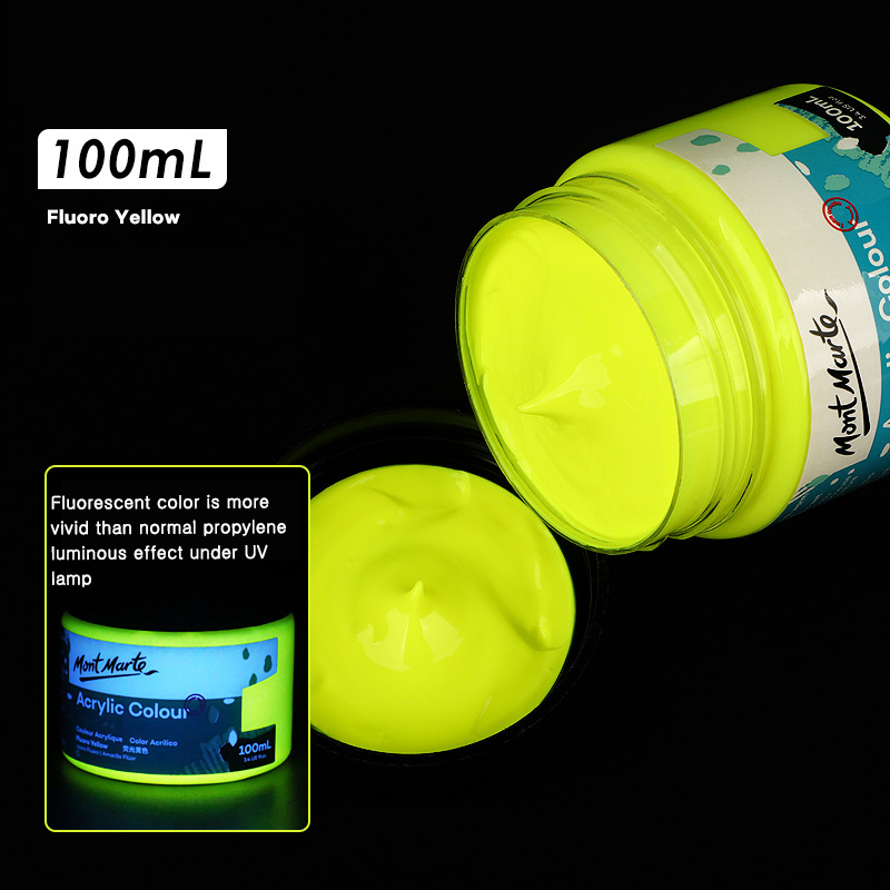 [YUKSUN] Cat Akrilik Cat Glow In The Dark 100ml Cat Lukis Custom Painting Sepatu, Jaket, Tasi,