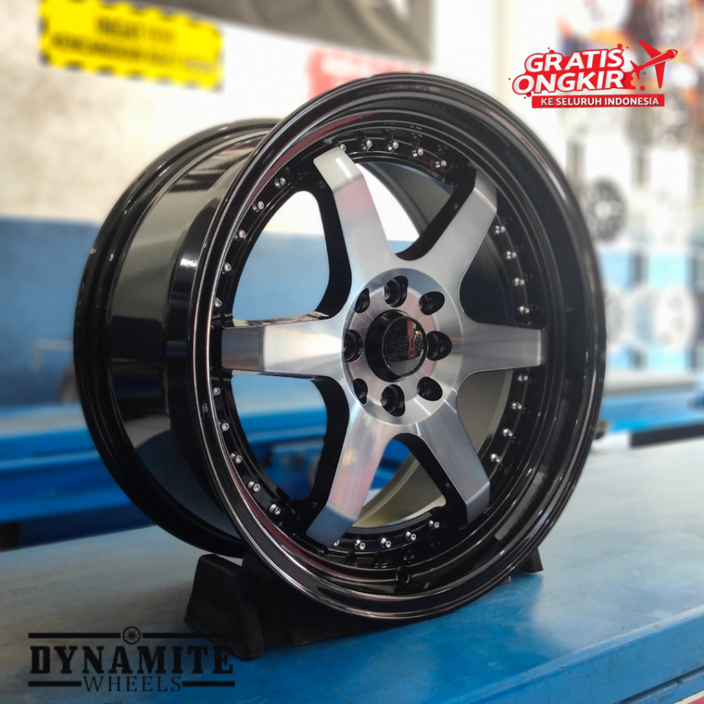 Velg Mobil Celong R17 Velg HSR Celong Ring 17 Lebar Depan 75 Belakang 85 Baut 4 Dobel Pcd