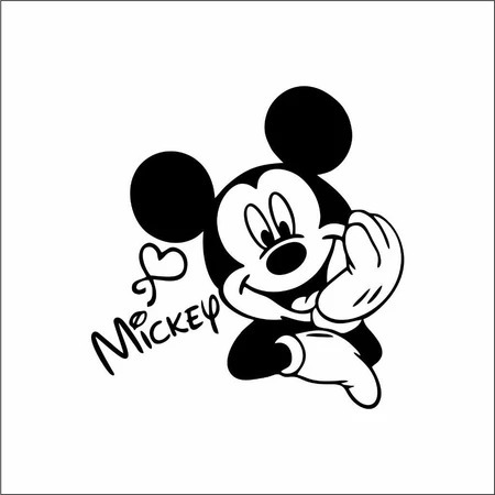 

CUTTING STICKER MOBIL MICKEY MOUSE SMILE LOVE 15 CM STIKER BUMPER MOBIL KEREN LUCU