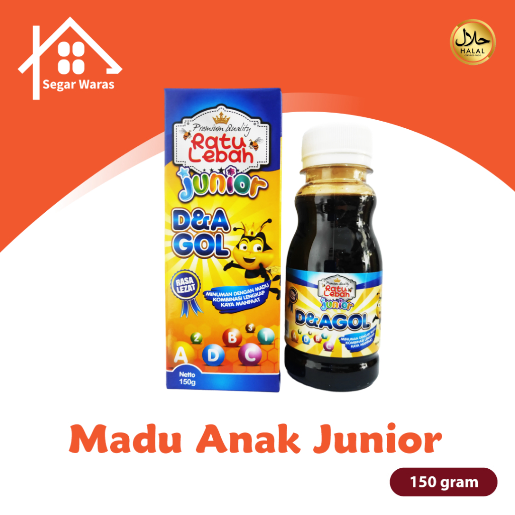 

Madu Anak Ratu Lebah Junior D&A Gol Madu kombinasi lengkap kaya manfaat