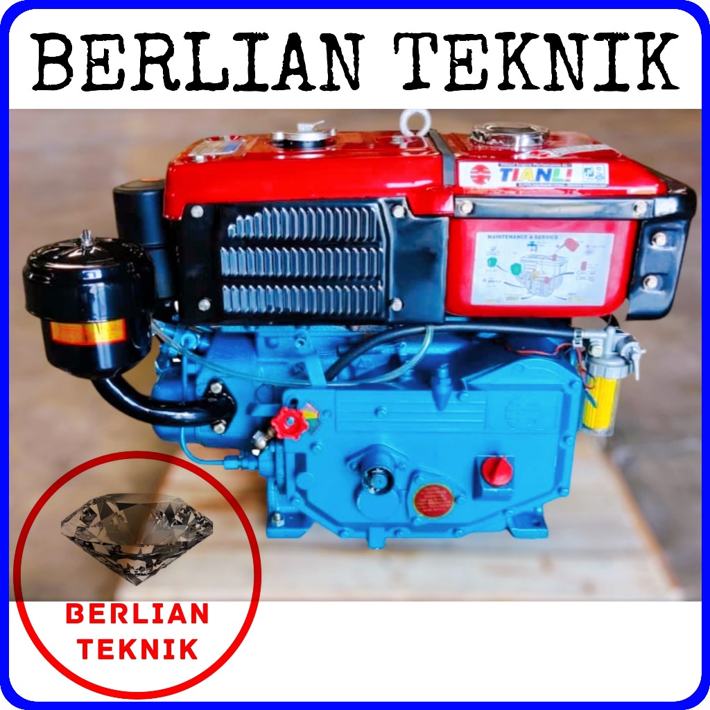 Mesin Penggerak Solar Engine Diesel Tianli TF 85 NTDI / 12 HP Radiator Lampu