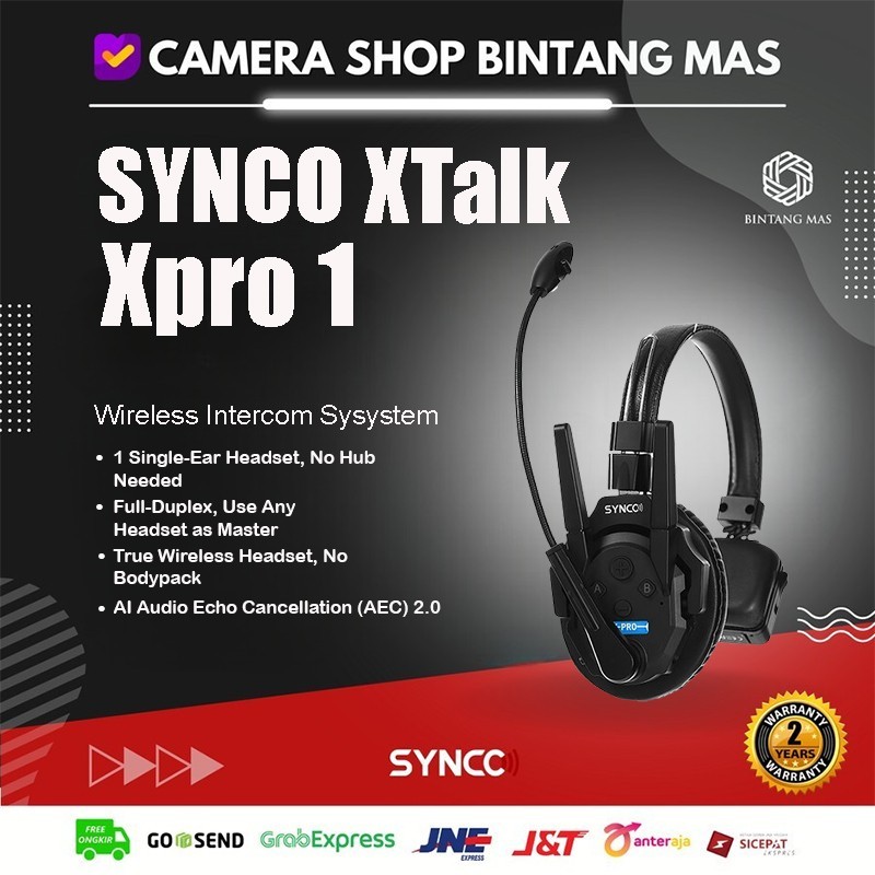 Synco Xtalk XPro 1 Wireless Intercom Master/Remote Headset (2.4 GHz)