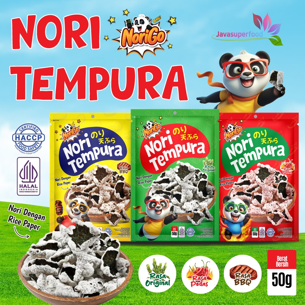 

[HALAL] NORIGO NORI TEMPURA 50GR / SNACK NORI / SNACK RUMPUT LAUT