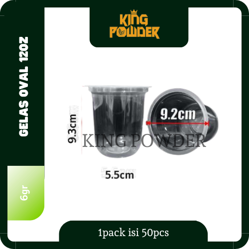Gelas Plastik Bening 12 oz Oval | Gelas 14 oz Oval | Cup 16 oz Oval isi 50pcs | Gelas Kopi / teh poc