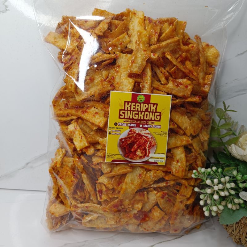 

1kg keripik singkong-Manggleng-Balung kethek, pedas manis & manis gurih