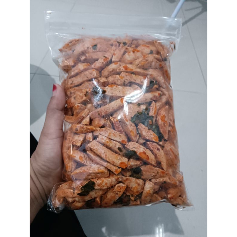 

basreng pedas daun jeruk dan original 1 kg