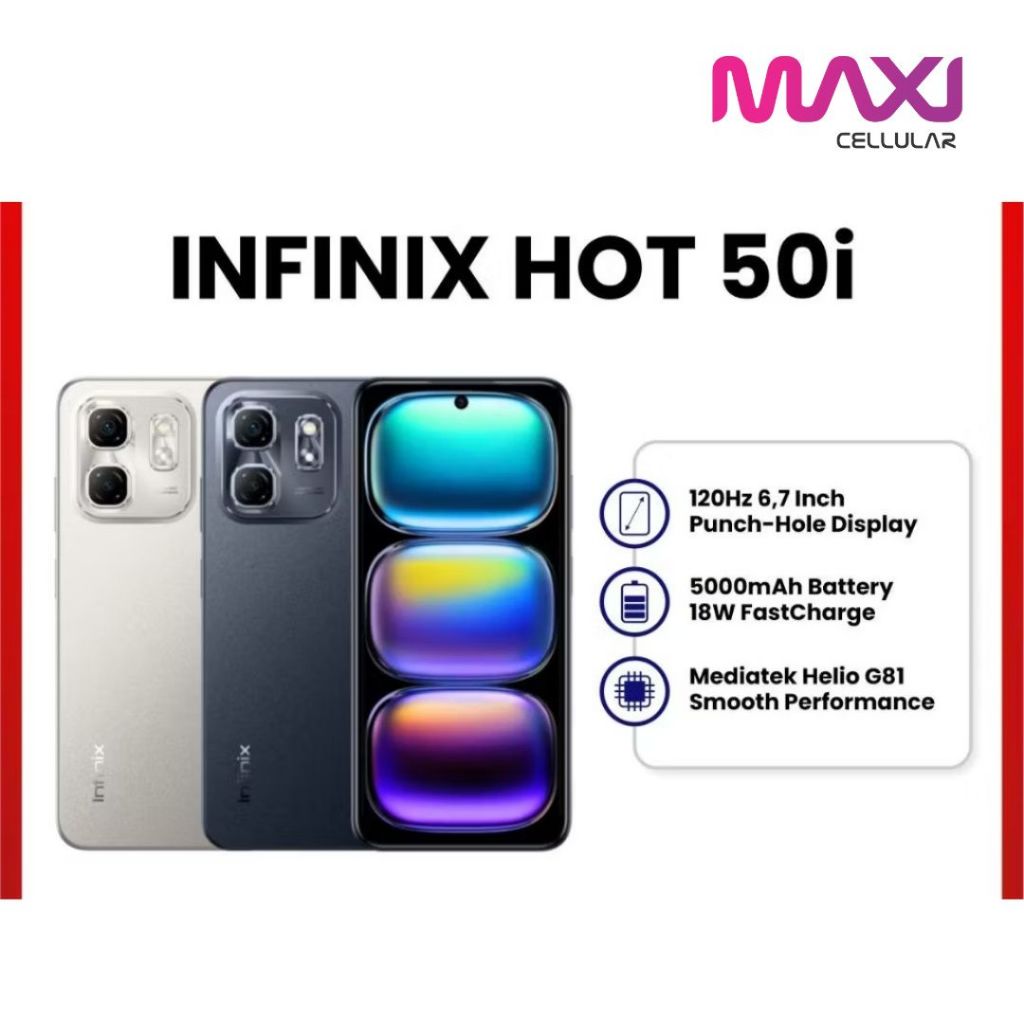 Infinix Hot 50i NFC 120Hz [6GB+128GB] - Garansi Resmi 1 Tahun