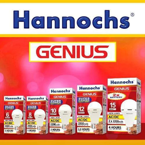 Bohlam Emergency Hannochs Genius Lampu Emergency Hannochs Bohlam LED Bulb Hannochs Lampu LED Hannoch