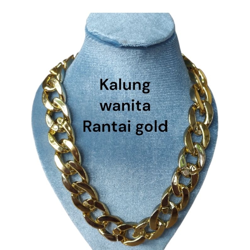 kalung wanita kalung hijab rantai warna gold emas
