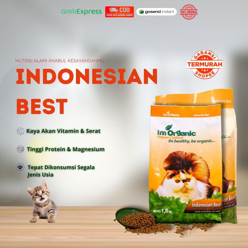 IM Organic Indonesian Best IM Organic Pakan Kucing Segala Usia