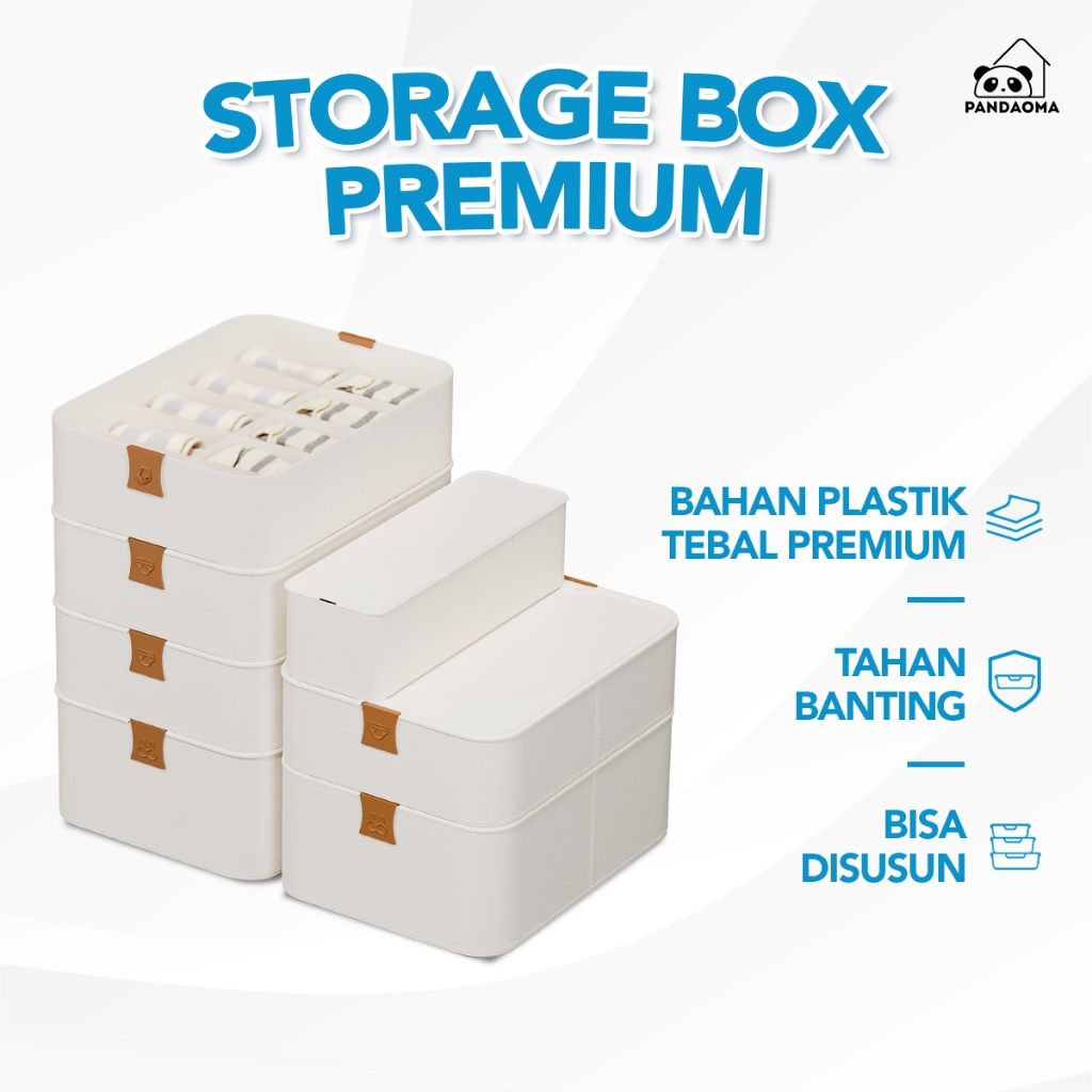 Pandaoma Storage Box Underwear Storage Pembatas Laci Pakaian Dalam Kaos Kaki